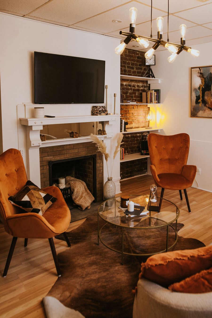Coin salon chaleureux pour réception privée